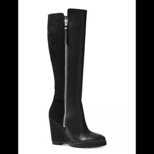 Michael Kors Clara Wedge Leather Boot